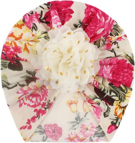 عصابات رأس نايلون للبنات الصغيرات، 8 قطع، زهور شيفون اي اي اس لحديثي الولادة والرضع واكسسوارات شعر الاطفال (متعددة الالوان - 8 قطع) in Kuwait