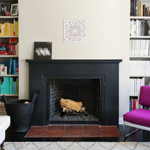 لوحة خشبية منحوتة للتعليق على الحائط، لوحة جدارية منحوتة بنمط زهور بيضاء من خشب ام دي اف لغرفة المعيشة وغرفة النوم، 12 انش × 12 انش in Kuwait