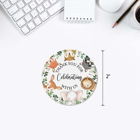 مجموعة بطاقات استحمام الطفل - موضوع الغابة المكون من 25 دعوة لحفل استقبال الطفل مع مظاريف كرافت، وعلامة سحب الحفاضات وتذاكر، وبطاقات طلب الكتاب، وبطاقات بريدية شكرًا لك، وملصقات الغابة - زينة لحفلة استحمام الطفل وودلاند in Kuwait