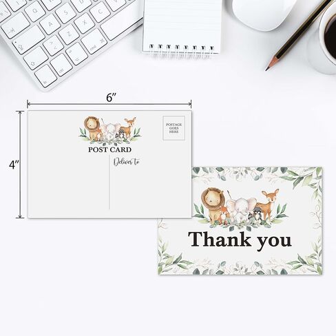 مجموعة بطاقات استحمام الطفل - موضوع الغابة المكون من 25 دعوة لحفل استقبال الطفل مع مظاريف كرافت، وعلامة سحب الحفاضات وتذاكر، وبطاقات طلب الكتاب، وبطاقات بريدية شكرًا لك، وملصقات الغابة - زينة لحفلة استحمام الطفل وودلاند in Kuwait