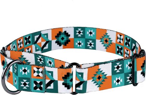 طوق مارتينجال للكلاب من موروم، مقاس S ومتوسط وكبير بنمط هندسي قبلي، اطواق عريضة قابلة للتعديل وشديد التحمل (ازتيك، 12-17 انش) in Kuwait