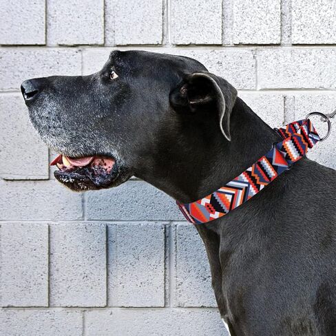 طوق مارتينجال للكلاب من موروم، مقاس S ومتوسط وكبير بنمط هندسي قبلي، اطواق عريضة قابلة للتعديل وشديد التحمل (ازتيك، 12-17 انش) in Kuwait