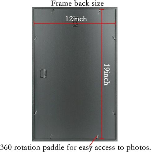 إطارات صور ZGCTSM مقاس 12 × 19 من الخشب الصلب مقاس 12 × 19 بوصة إطار ملصق للحائط مقاس 12 × 19 بوصة إطارات صور عائلية باللون الأسود (C22B1219) in Kuwait