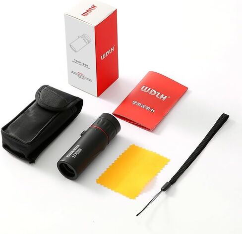 كاميرا KOICCVQQ صغيرة محمولة عالية الدقة للرؤية الليلية في الهواء الطلق، كاميرا صغيرة أحادية العين 2000 × 24 تلسكوب إرسال مشبك الهاتف المحمول أحادي العين تلسكوب عالي الطاقة تكبير صغير جيب محمول باليد in Kuwait