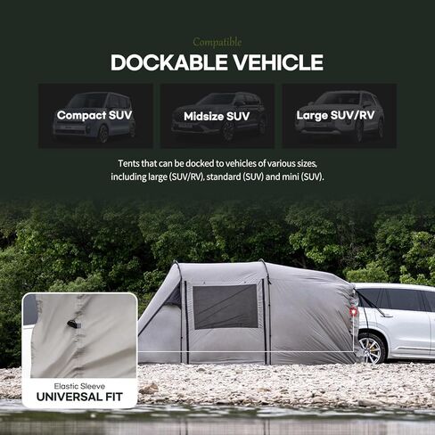 خيمة IDOOGEN SUV، خيمة تخييم متعددة الاستخدامات، قابلة للتوسيع الثلاثي، مقاومة للماء، تناسب أنواع المركبات المختلفة، مثالية للتخييم العائلي والتجمعات الخارجية، بني in Kuwait