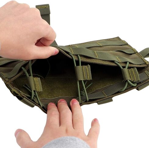 Triple Flap Flat Mag Pouch,Tactical QD Front Molle Pouch 5.56mm Magazine Panel Detachable JPC AVS Vest System Componen in Saudi Arabia