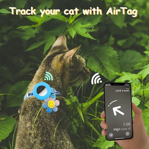 Do-Dottii Airtag ياقات القطط للفتيات القطط التطريز الانفصالية القط هريرة طوق مع جرس لطيف الوردي زهرة طوق القط مع قلادة اكسسوارات القط للقطط هريرة كيتي فتاة أنثى. (ليمون) in Kuwait