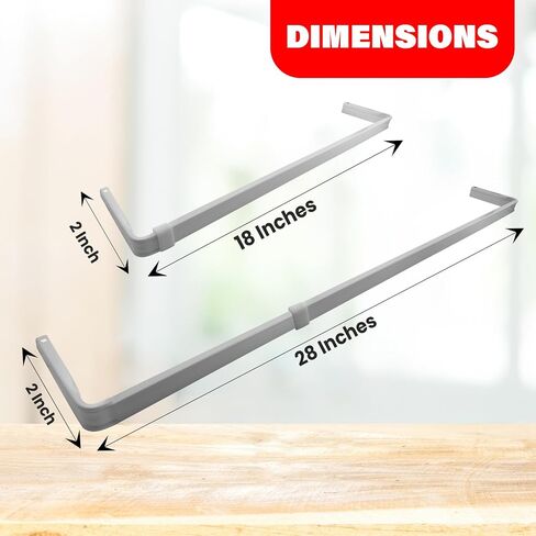 Amazing Drapery Hardware Adjustable Lockseam Curtain Rod, 28-48 Inches, Wall Mounted with 2 Inch Clearance, 1-Pack - Durable Metal for Medium to Heavy Fabrics in Saudi Arabia