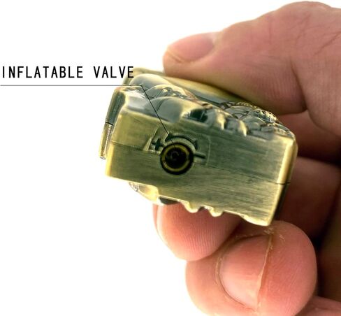 ولاعة شعلة من Meiegens، ولاعة بوتان مقاومة للرياح، ولاعات باردة، ولاعات قابلة لإعادة الملء قابلة للتعديل (البيوتان غير متضمنة) (نحاس أحمر-1) in Kuwait