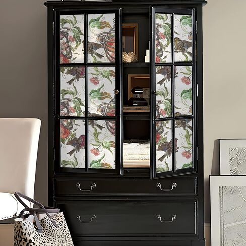 DKTIE Gothic Window Film Stained Glass 3D Static Cling Window Film Non-adhesive Window Covering Decorative Uv Multi-layer Ink-jet Technology Waterproof and Oil Proof (CTBLT171, 17.7 x 78.7 inches) in Kuwait