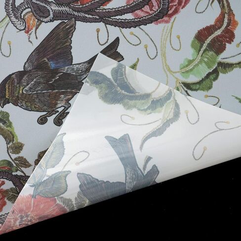 DKTIE Gothic Window Film Stained Glass 3D Static Cling Window Film Non-adhesive Window Covering Decorative Uv Multi-layer Ink-jet Technology Waterproof and Oil Proof (CTBLT171, 17.7 x 78.7 inches) in Kuwait