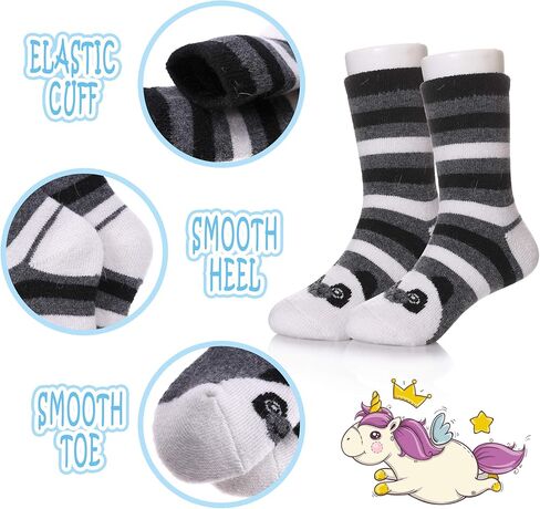 TRUEHAN 6 أزواج من الجوارب الصوفية للأطفال الصغار والأولاد والبنات، جوارب صوفية دافئة للشتاء والمشي لمسافات طويلة، جوارب سميكة حرارية مريحة للطاقم in Kuwait