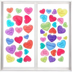 cnomg 8 Sheet Valentine's Day Window Clings Stickers in Kuwait