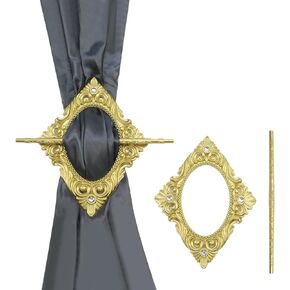 Crapyt 2 PCS Gold Curtain Holdbacks Window Curtain Buckle Curtain Buckle Tiebacks for Living Room, Bedroom, Office, Dining Room 7.87"×8.27" Heart-Shaped Silver