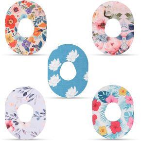 25 Sheets Adhesive Patches for Dexcom G7, Waterproof Flower Theme Tape, Accessories for G7 Sensor (5 Styles) in Kuwait