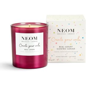 NEOM- Amazon Exclusive Create Your Calm Luxury 1 Wick Candle, 185g | Lavender, Rosewood & Jasmine | Scent to De Stress | Gift | in Kuwait