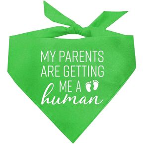 My Parents are Getting Me A Human Baby Announcement Dog Bandana (Black, OS 109) in Kuwait