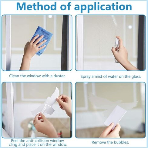 ملصقات نافذة مضادة للتصادمات لمنع ضربات الطيور، ملصقات نافذة على شكل أوراق ثابتة تمنع ضربات الطيور على زجاج النافذة - شفاف in Kuwait