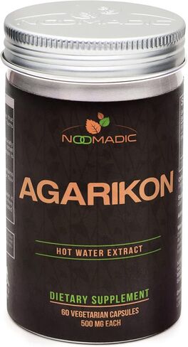 فطر نوماديك أجريكون، 60 كبسولة، 500 مجم لكل منها، دعم المناعة، مستخلص الماء الساخن، أجسام الفاكهة، 30% بوليسكاريد in Kuwait