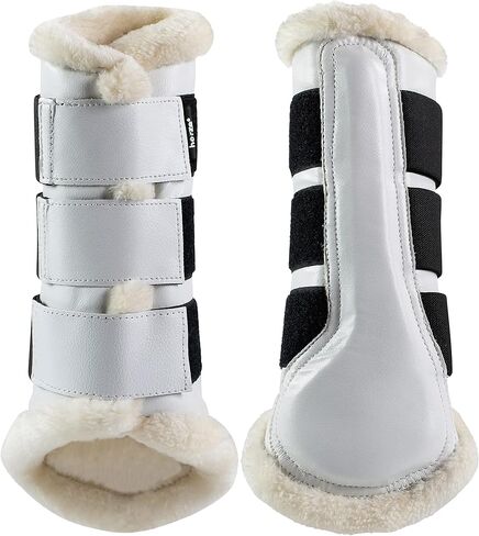 HORZE Wilton Brushing Boots - Faux Fur Pile Lining in Kuwait