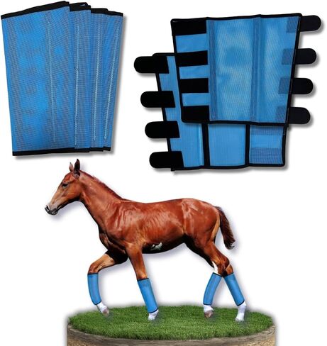 Fly Boots for Horses - Horse Leggins Adjustable to Protective Horse Leg Wraps Horse - Leggings for Preventing Flies and Mosquitoes Bites - Breathable Plastic Mesh. in Kuwait