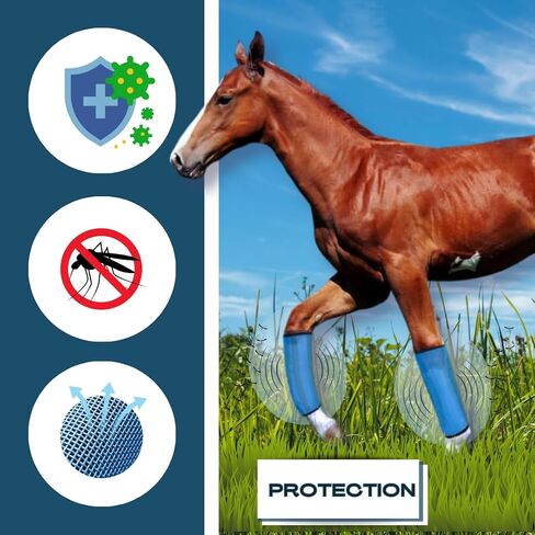 Fly Boots for Horses - Horse Leggins Adjustable to Protective Horse Leg Wraps Horse - Leggings for Preventing Flies and Mosquitoes Bites - Breathable Plastic Mesh. in Kuwait