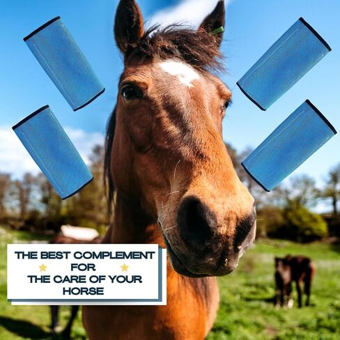 Fly Boots for Horses - Horse Leggins Adjustable to Protective Horse Leg Wraps Horse - Leggings for Preventing Flies and Mosquitoes Bites - Breathable Plastic Mesh. in Kuwait
