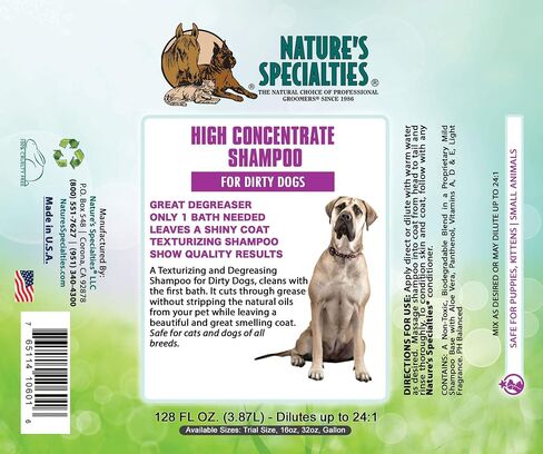 شامبو الكلاب القذرة من شركة Nature's Specialities للكلاب والقطط، غير سام وقابل للتحلل البيولوجي، 2 أونصة (HICON02) in Saudi Arabia