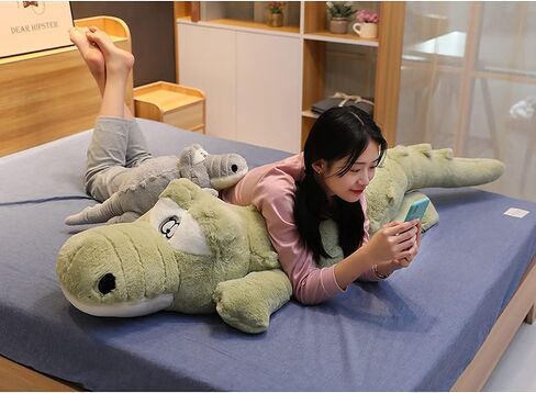 Hofun4U Alligator Plush Pillow, 67 inch Alligator Stuffed Animal, Home Decor Christmas Valentine’s Birthday Gift for Boys Girls Adults Kids (Green) in Kuwait