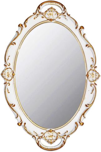 Vintage Mirror Small Wall Mirror Hanging Mirror 14.5 x 10 inchs Oval Blue in Saudi Arabia