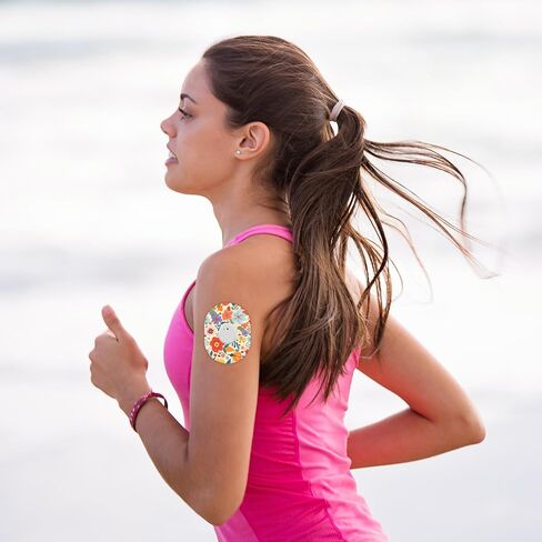 25 ورقة لاصقة لجهاز Dexcom G7، شريط مقاوم للماء على شكل زهرة، ملحقات لمستشعر G7 (5 أنماط) in Saudi Arabia