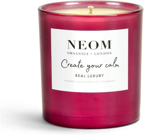 NEOM- Amazon Exclusive Create Your Calm Luxury 1 Wick Candle, 185g | Lavender, Rosewood & Jasmine | Scent to De Stress | Gift | in Kuwait