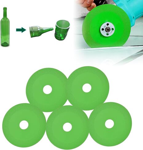 5Pcs 4.5 inch Glass Cutting Disc for Angle Grinder 7/8" (Model 115/125),1mm Ultra-Thin Diamond Cutting Saw Blade for Ceramic,Tile,Glass,Jade,Wine Bottles,Crystal in Saudi Arabia