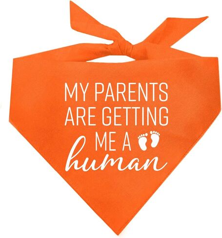 My Parents are Getting Me A Human Baby Announcement Dog Bandana (Black, OS 109) in Kuwait