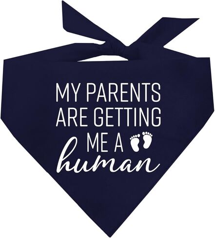 My Parents are Getting Me A Human Baby Announcement Dog Bandana (Black, OS 109) in Kuwait