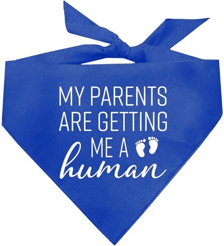 My Parents are Getting Me A Human Baby Announcement Dog Bandana (Black, OS 109) in Kuwait