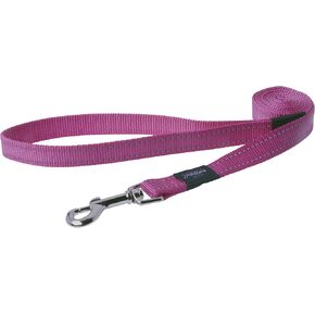 Reflective Dog Leash for Large Dogs, 3/4" wide, 6' long, Purple