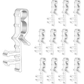 12 Pcs 2-1/8inch Valance Clips for Blinds, Transparent Channel Valance Clips, Clear Blind Valance Clips Plastic Valance Retainer Clips for Home Window Blinds in Saudi Arabia