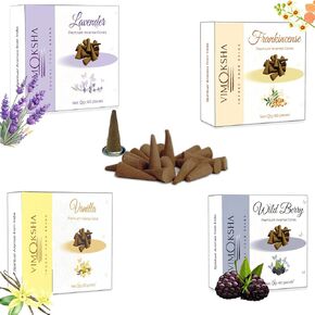 Vimoksha Divine Dhoop Cone: 120 pcs Cones Combo | 2 Packs |Sandal, Nagchampa | Fragrant Bliss That Lasts | Elevate Your Yoga and Meditation Practice in Saudi Arabia