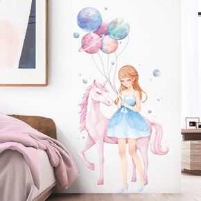 ROFARSO Colorful Cute Lovely Little Girl On The Swing Wall Stickers for Kids Peel and Stick Removable Wall Decals DIY Decorations Decor for Nursery Baby Girls Bedroom Playroom Living Room Murals