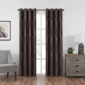 ECLIPSE Caprese Modern Blackout Thermal Grommet Window Curtain for Bedroom or Living Room (1 Panel), 52 in x 84 in, Silver in Kuwait