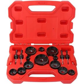 Vearter 10PCS TCT Hole Saw Kit, 5/8''-2'' Carbide Bits Set with Pilot Drill, for Hard Metal, Stainless Steel, Iron, Aluminium, Alloys, Plastics in Kuwait