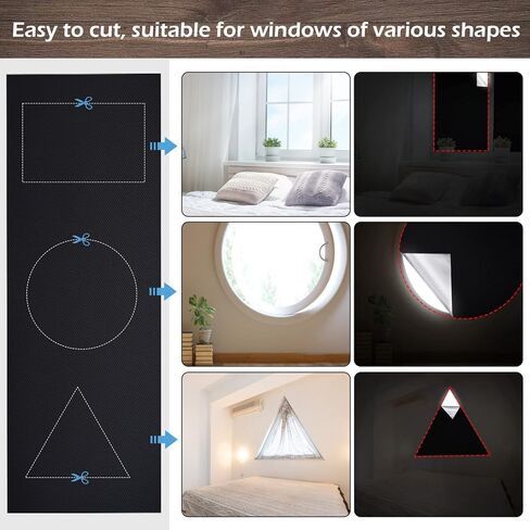 Fasnd Portable Blackout Shades (157" x 59") Travel Blackout Curtains, 100% Blackout Material Temporary Curtains Blackout Blinds for Baby Nursery, Bedroom, Touring car, Apartment or Travel Use in Saudi Arabia