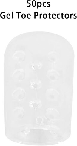 Jaeskeclip 50 Pcs Toe Protector, Silicone Anti-Friction Toe Protector Toe Caps, Transparent Breathable Little Toe Covers for Ingrown Toenails, Corns, Calluses and Pain Relief in Saudi Arabia