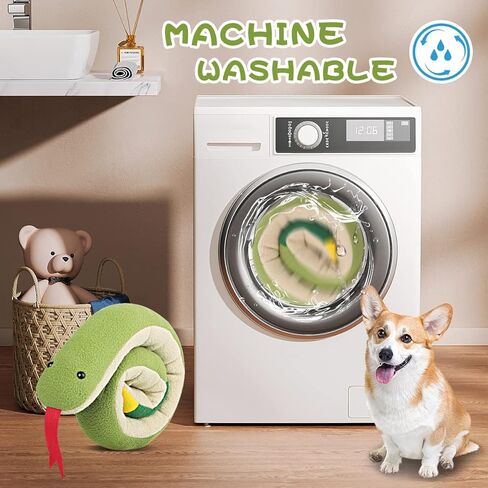 KuddelMuddel Dog Squeaky Treats Dispensing Enrichment Puzzle Snuffle Toy, Fun Interactive Stuffed Chew Toy for Natural Foraging Instincts Training for Small Medium Large Breeds (Snake Design) in Kuwait