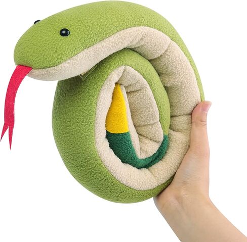 KuddelMuddel Dog Squeaky Treats Dispensing Enrichment Puzzle Snuffle Toy, Fun Interactive Stuffed Chew Toy for Natural Foraging Instincts Training for Small Medium Large Breeds (Snake Design) in Kuwait