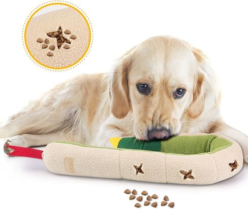 KuddelMuddel Dog Squeaky Treats Dispensing Enrichment Puzzle Snuffle Toy, Fun Interactive Stuffed Chew Toy for Natural Foraging Instincts Training for Small Medium Large Breeds (Snake Design) in Kuwait