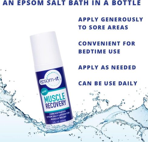 لوشن استعادة العضلات EPSOM-IT: كريم طبيعي من كبريتات المغنيسيوم مركَّز معزز بزهرة العطاس، لآلام العضلات وتصلب العضلات من الجري والالتواءات وآلام الظهر وممارسة الرياضة والمشي in Kuwait