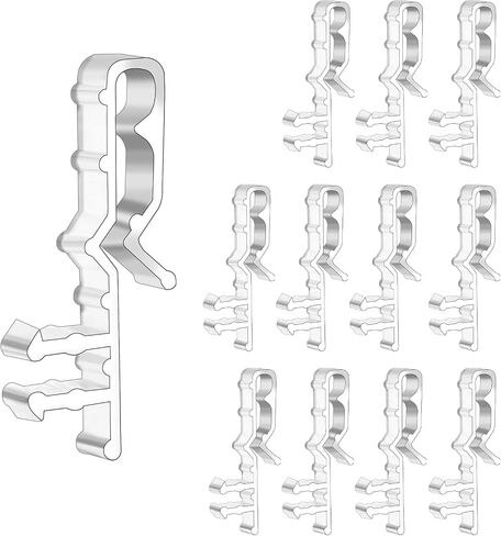 12 Pcs Plastic Valance Retainer Clips 2-1/8inch Valance Clips for Blinds Clear Blind Valance Clips Transparent Channel Valance Clips for Home Window Blinds in Saudi Arabia
