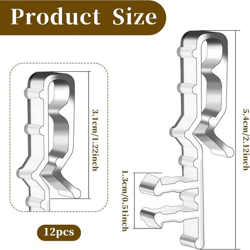 12 Pcs Plastic Valance Retainer Clips 2-1/8inch Valance Clips for Blinds Clear Blind Valance Clips Transparent Channel Valance Clips for Home Window Blinds in Saudi Arabia